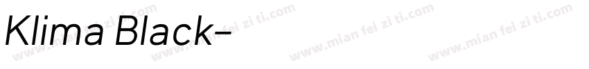 Klima Black字体转换